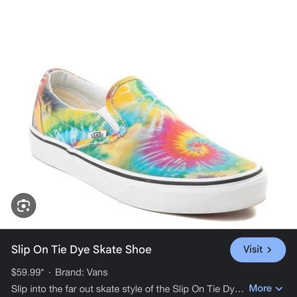 Vans Men’s  Tie-Dye Slip-On Shoes Size 9.0 men’s & 10.5 women’s - Picture 7 of 7